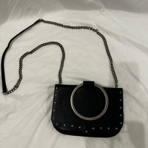 Rebecca Minkoff Black Crossbody Bag with Silver Accents